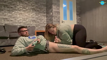 Preview 4 of Sara Vandella Mistress - Gaming and having My cock sucked...any &#039_s dream!!