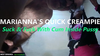 Preview 1 of Mom Son Film Retro - MARIANNA&#039_S QUICK CREAMPIE - Suck &amp_ Fuck With Cum Inside Pussy
