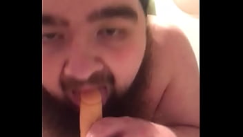 Preview 1 of Hidden Massage Place - Young gay chub sucks and rides dildo