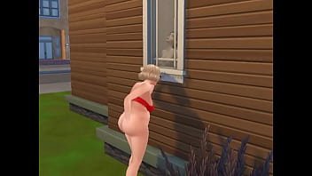 Preview 2 of Deep Cum Out - Chubby girl masturbating while watching a couple having sex in the bathroom