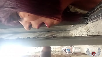 Preview 2 of Irritating Sex Video - Caught by the Window. I discover a horny bitch masturbating and watching porn,  I make her suck my cock and I fuck her bareback