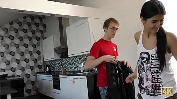 Preview 2 of Der Spiesser - HUNT4K. Skinny guy with glasses watched his girl cheating on him