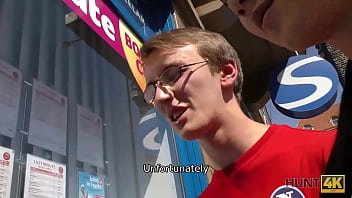 Preview 1 of Der Spiesser - HUNT4K. Skinny guy with glasses watched his girl cheating on him