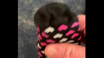 Preview 4 of Guy Tied Forced To Jerking Off - Wanked in her sock