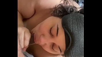 Preview 2 of Sons Good Fo - Liz is back again,  I made her suck and take a big load of hot cum. She was shy ,  but getting better each time.