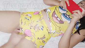 Preview 2 of Real Italian Woman - My step uncle distracts me by recording and begins to touch my pussy at the end,  ending up fucking me and pouring his rich milk on my buttocks