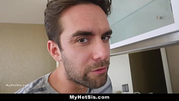 Preview 1 of Fast Taim Fuking Videos - Stepbro Brings His Friend and Blindfolds His Stepsis to Gangbang - Myhotsis