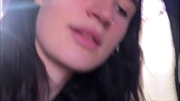 Preview 2 of Xnxx Download Mp3 - Brunette Public Blowjob and Cum in Mouth in Public Transport