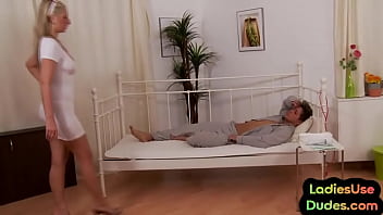 Preview 2 of Sex Massage Pakistani - CFNM femdom nurses pegging male ass n jerk cock with gloves