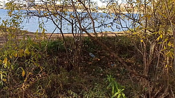 Preview 2 of Sunni Lion Xxx Sekse - Sex near the river. Cum on my girlfriend&#039_s face