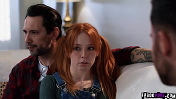 Preview 2 of Paw Cunt - Stepdad Tommy Pistol convinces his stepdaughter Madi Collins to play along with the Social Worker Seth Gamble
