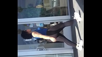 Preview 4 of Twinks Sleeeping - Big booty Latina in see-thru leggings part 2