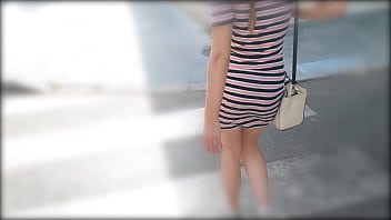 Preview 3 of Big Japan Gemuk - Hot Wife Walking In Tight Dress Wiggling Sexy Booty
