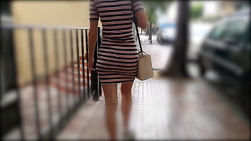Preview 4 of Big Japan Gemuk - Hot Wife Walking In Tight Dress Wiggling Sexy Booty