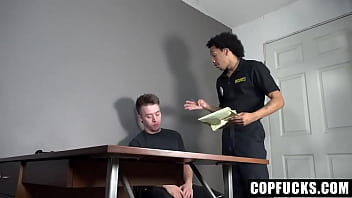 Preview 1 of Sexxy Girls Porn - Shoplifting Boy Fucked By Two Officer&#039_s Dicks