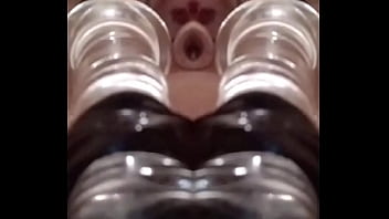 Preview 1 of Nazia Iqbal Pakistani Singer - MIRRanuz-36 20241006 BARBIE pegleg and Glass Knot Plug Titfuck my cock and  DP my anus