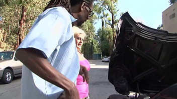 Preview 1 of Riding Pony Slave - Big black guy takes advantage of standed white teen
