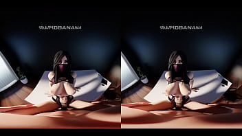 Preview 1 of Boob Big Ass Pron Mom Kichan - [VR] Fucking Mileena against a table