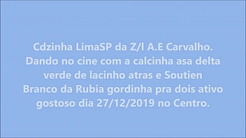 Preview 1 of Bus Stop Tales With Jezebel - Cdzinha LimaSP Dando com a calcinha asa delta verde renda e lacinhos atras da Rubia Gordinha 27122019