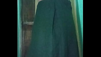 Preview 3 of Indian Prone Hd Videos - Indian gay Crossdresser Gaurisissy in Green Saree pressing her big Boobs and fingering in her ass