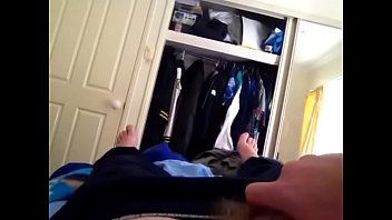 Preview 2 of Solo Menonton - Jacking off alone because the wife is at work