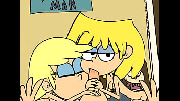 Preview 1 of Www Pastoxxxcom P K - Leni and Lori Loud sucking - Minus8