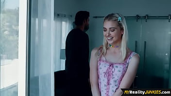 Preview 1 of Cops Real Scene - Petite babe blowing older guy before riding
