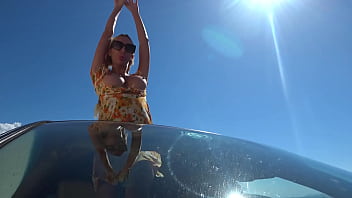 Preview 1 of Jada Fire Rump - Anita Blanche SQUIRTING like a cow in my Car 4K