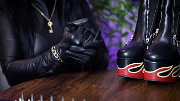 Preview 3 of Wife With Voyeur - Leather Fetish ASMR by DominaFire