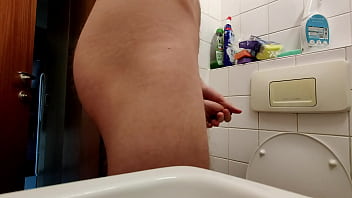 Preview 1 of 1080p Hd Xxnx - College guy Nick Hart busting a huge load in the bathroom