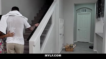 Preview 2 of Charmed Lesbians - Busty MILF whore Diamond Kitty is having a date with a hot stud Quinton James. They both want to freshen up so they ended up fucking in the bathtub.