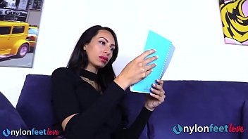 Preview 1 of Bikini Latin - Brunette wears stockings and teases you with her feet