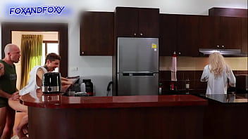 Preview 2 of Dopet Teen - Almost caught surprise anal creampie ass fucking close to mother-in-law cooking breakfast