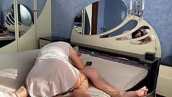 Preview 2 of Mata Nosto X - Sub cuckold licked his cum out of mature lady&#039_s ass after anal sex and was pleased