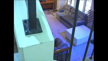 Preview 2 of Hd Bf Donwlaod - Two muscular dudes fuck in all holes a young modest blonde in the living room