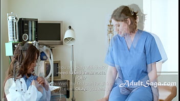 Preview 1 of Kam C4fr - Big Breasted Gynaecologists Get Aroused Giving Eachother A Breast Exam