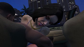 Preview 2 of Sunny Leon Sex On Car - GTA 5 - Franklin gets a Hooker service