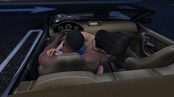 Preview 3 of Sunny Leon Sex On Car - GTA 5 - Franklin gets a Hooker service