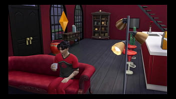 Preview 1 of Ssbbw Lesbian Sex Videos - Sims 4 couple relax after long day at work