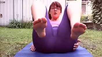 Preview 3 of Desi Anty Force - Your slutty does yoga in the garden and you spy on her big Latin ass