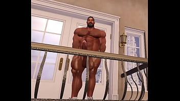 Preview 1 of Tsmil Lesbian - big chester morning wood on balcony