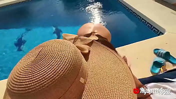 Preview 3 of Sport Tee - Worshiping his cock under the sun  So close-up you can feel it  Check my bio!