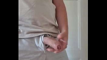 Preview 4 of 1 Shemale 1 Girl 1 Guy Strapon - Swedish guy cumming all over the floor