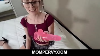 Preview 1 of Mia Khalifa New Pprm - Threesome family sex with busty stepmom and nerdy blonde stepdaughter