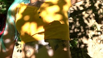 Preview 2 of Figar Milk Video - young mulatto teen gets fucked by big dick stranger in the woods