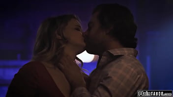 Preview 2 of Blowjob And Suction Cup Dildo - Busty babe sells virginity to rough guy