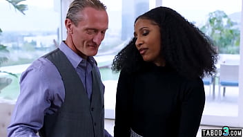 Preview 2 of Bad Honey - Petite ebony babe Olivia Jay fucking hard her old lovers big white cock