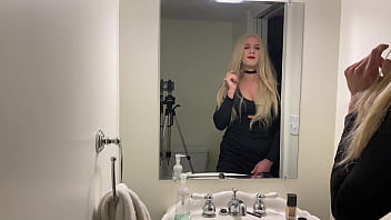 Preview 2 of Used Cash Anal - Hot Blonde Crossdresser Shows Cock