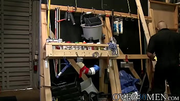 Preview 1 of Navi Annn - Two sexy hunks Alessio and Luke having sex in a storage room