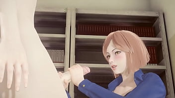 Preview 2 of Shemale Creampie Bukkake - Jujutsu Kaisen Hentai - Nobara Kugisaki handjob and fucked - Japanese Asian Manga Anime Game Porn
